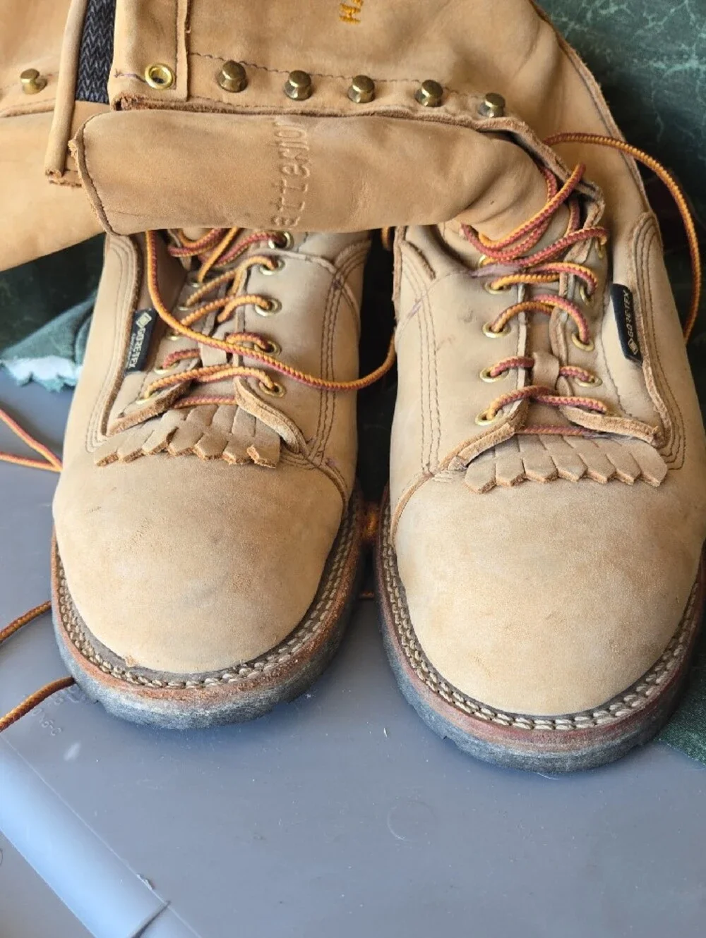 Men's Tan Work Boots with GORE-TEX